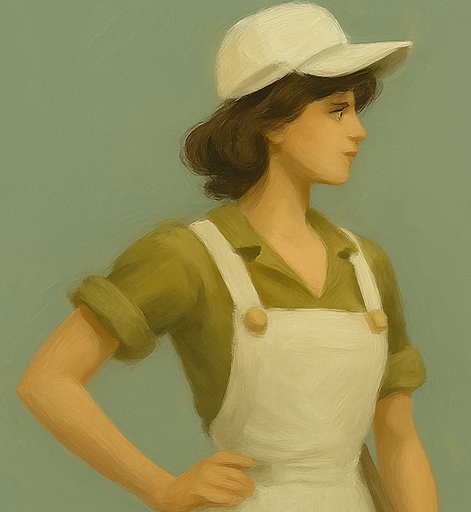 Mop & Glow Logo - Professional Cleaning Lady